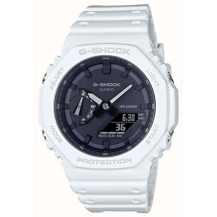 Casio G-Shock GA-2100-7AER Analog-Digital White Resin Watch - View 1