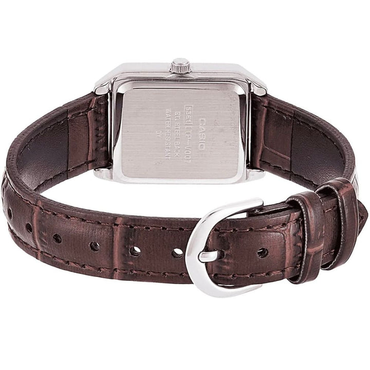 Casio Analog Brown Leather Watch LTP-V007L-7B2UDF - View 2