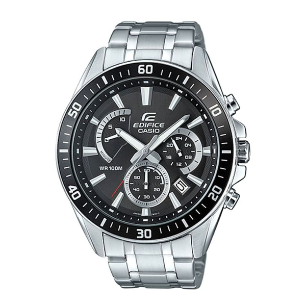Casio Edifice EFR-552D-1AVUDF Black & Silver Chronograph - View 1