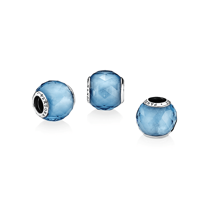 Pandora Sky Blue Faceted Crystal Charm - 791722NBS - View 3