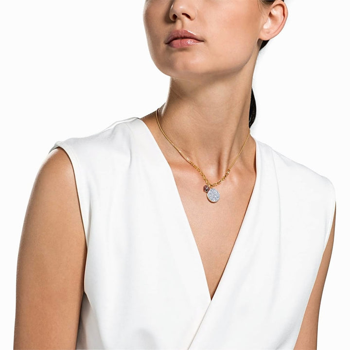 Swarovski Lisabel Red & Gold Coin Pendant Necklace - 5498808 - View 4