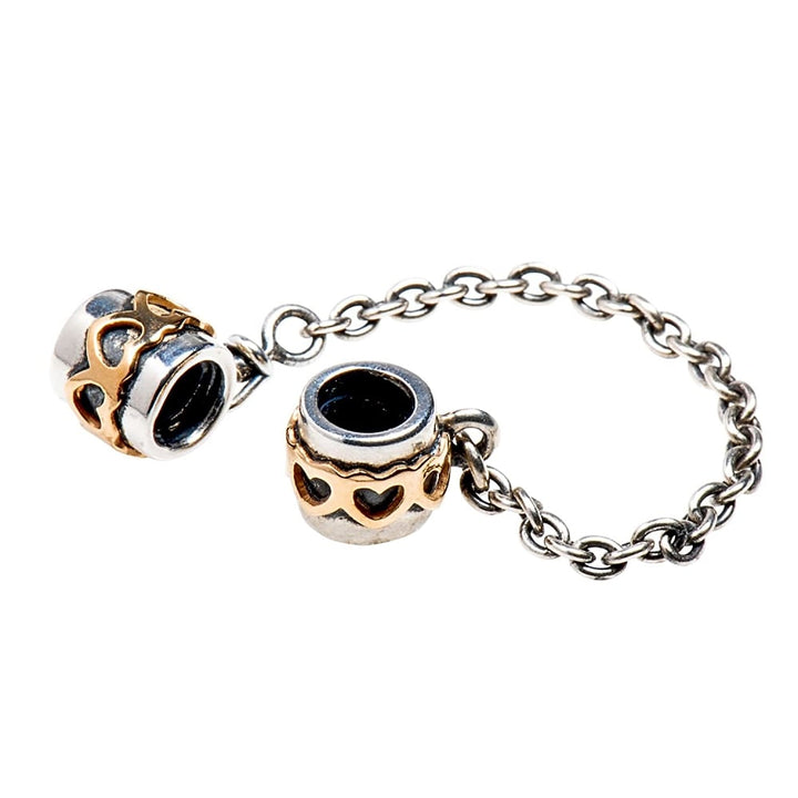 Pandora Love Heart Two-Tone Safety Chain 790307-05 - View 2