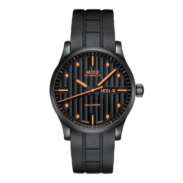 MIDO Multifort Gent: Black & Orange Automatic Watch M0054303705180 - View 1
