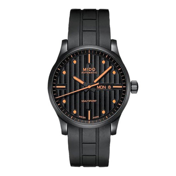MIDO Multifort Gent: Black & Orange Automatic Watch M0054303705180 - View 1