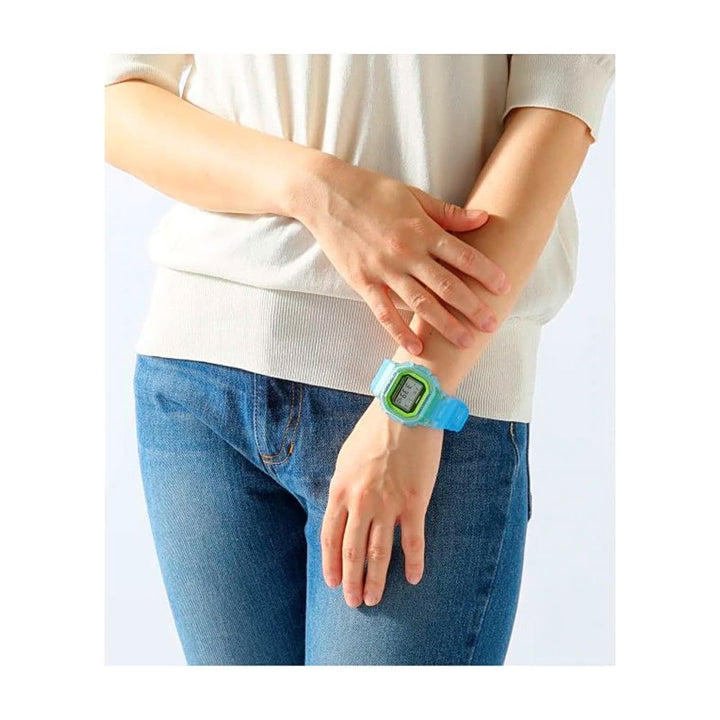 Casio G-Shock DW-5600LS-2DR Semi-Transparent Blue Digital Watch - View 9