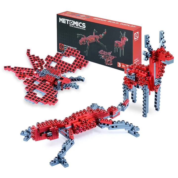 Metomics Ruby Red Lizard 3-in-1 Metal Model Kit - View 1