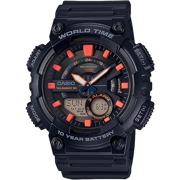 Casio AEQ-110W-1A2VDF World Time Digital Watch - View 1
