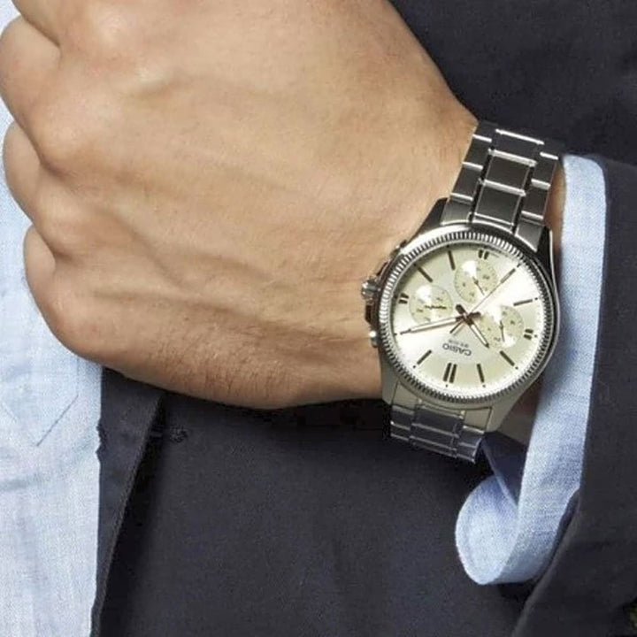 Casio Enticer MTP-1375D-7A2VDF Stainless Steel Analog Watch - View 3