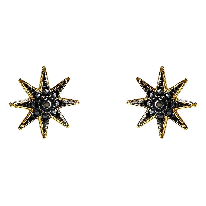 Swarovski Firework Earring Jackets, Gold & Black #5230295 - View 2