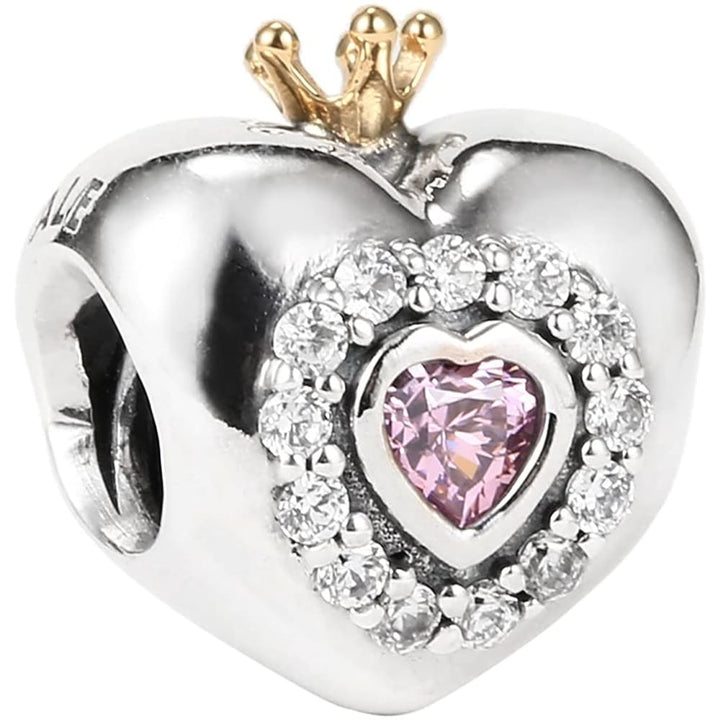 Pandora Pink Princess Heart Charm 791375PCZ - A Royal Touch - View 1