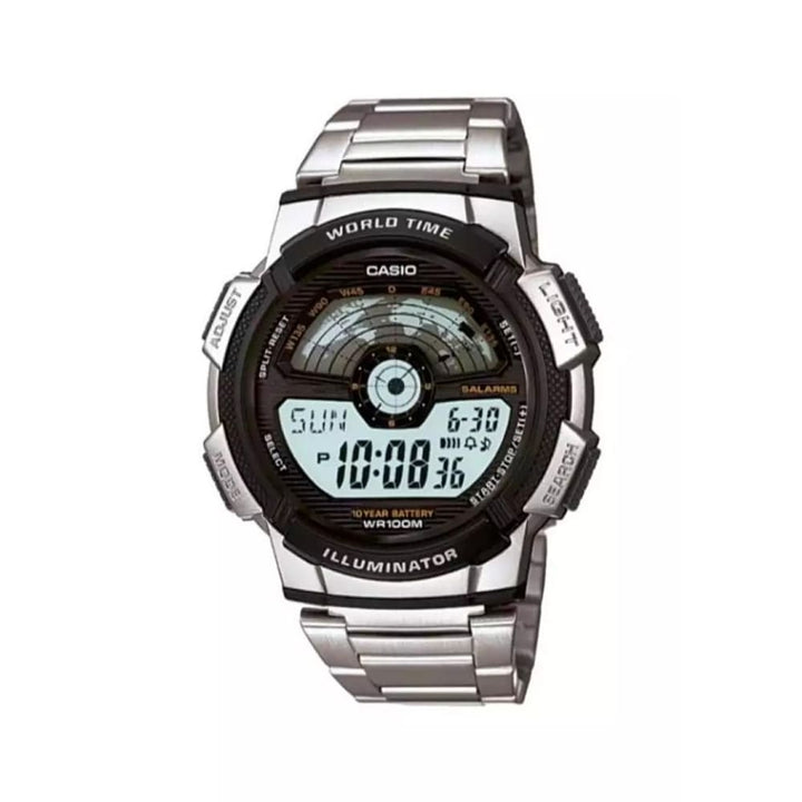 Casio Digital AE-1100WD-1AVDF Men's Silver Sport Watch - View 1