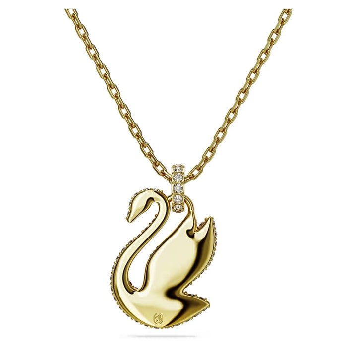 Swarovski Swan Pendant: Medium Red Crystal on Gold-Tone Chain - View 4