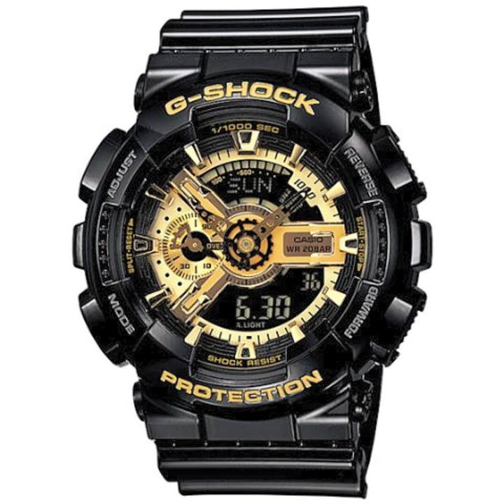 Casio G-Shock GA-110GB-1ADR Black & Gold Analog-Digital Watch - View 1