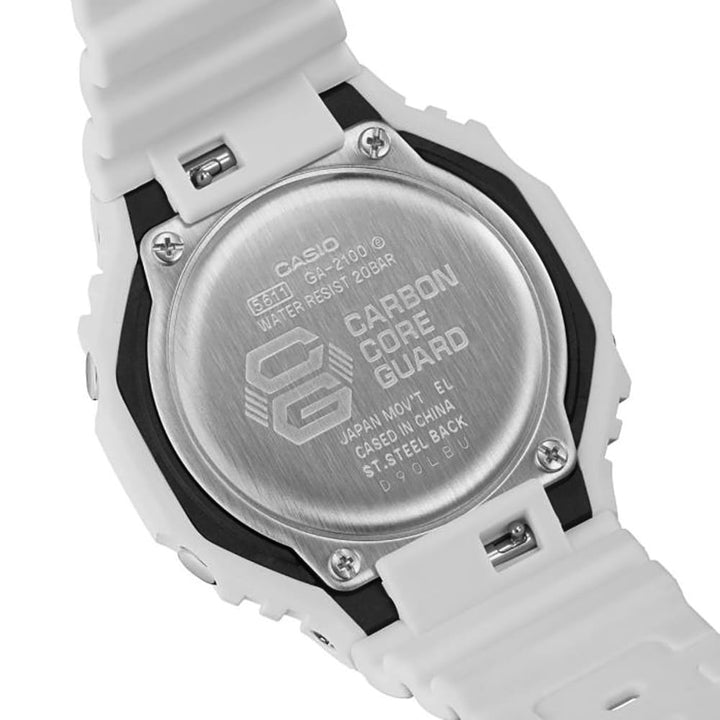 Casio G-Shock GA-2100-7A7ER Tone-on-Tone White Carbon Watch - View 5