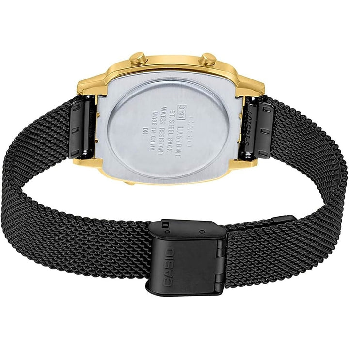 Casio Vintage LA670WEMB-1DF Gold Mesh Digital Watch - View 4