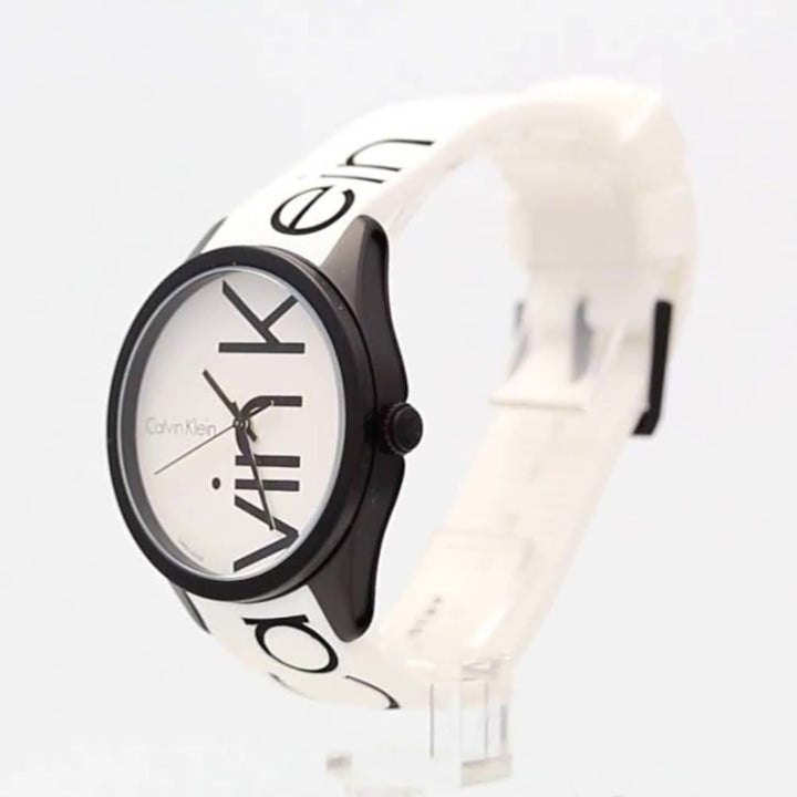 Calvin Klein Colour K5E51TK2 Women's White Rubber Strap Watch - View 1