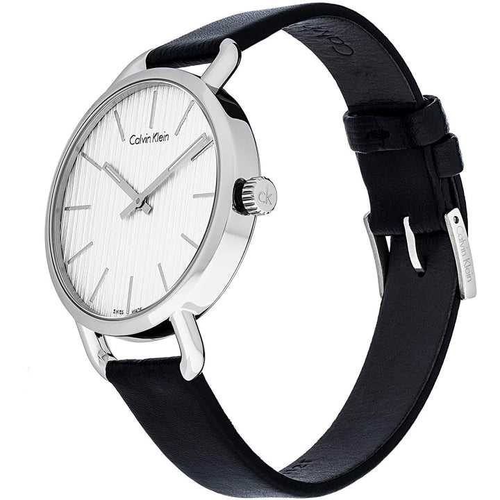 Calvin Klein Even K7B231C6 Ladies Black Leather Watch - View 2