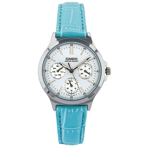 Casio Standard LTP-V300L-2AUDF Women's Leather Watch - Blue - View 1