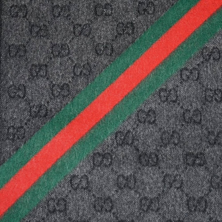 Gucci Lead & Dark Green Wool Scarf 570603-3G200-1466 - View 2