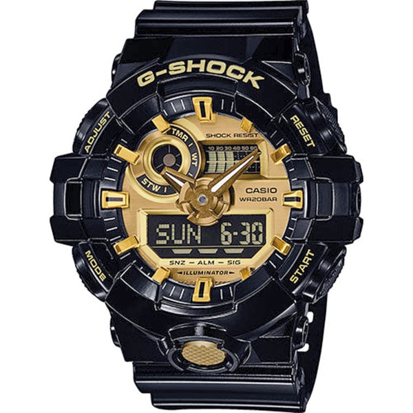 Casio G-Shock GA710GB-1AER Multi-Dial Resin Watch - View 1
