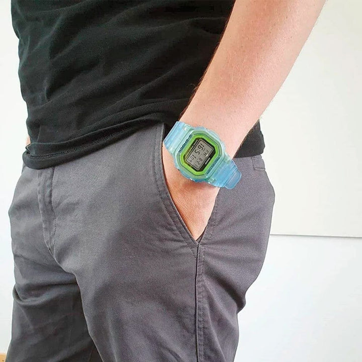 Casio G-Shock DW-5600LS-2DR Semi-Transparent Blue Digital Watch - View 8