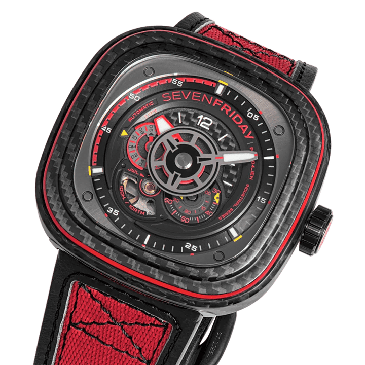 Sevenfriday P3C-04 Red Carbon Edition Timepiece - View 3