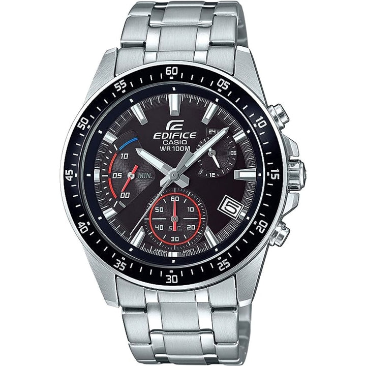 Casio Edifice EFV-540D-1AVUEF Chronograph Watch - Black Stainless Steel - View 1