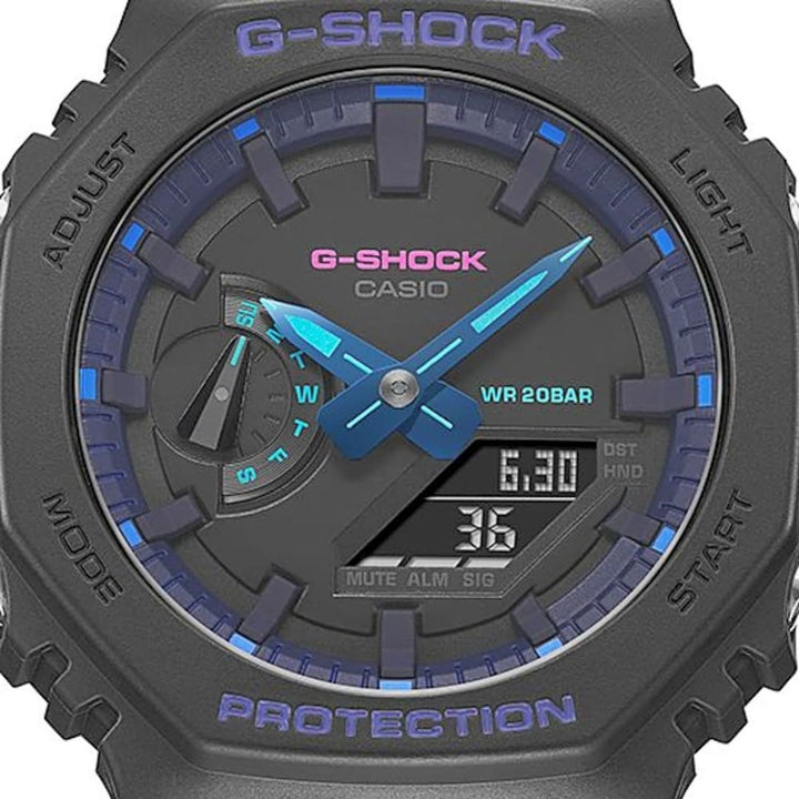 Casio G-Shock GA-2100VB-1ADR Violet Black Resin Watch - View 2