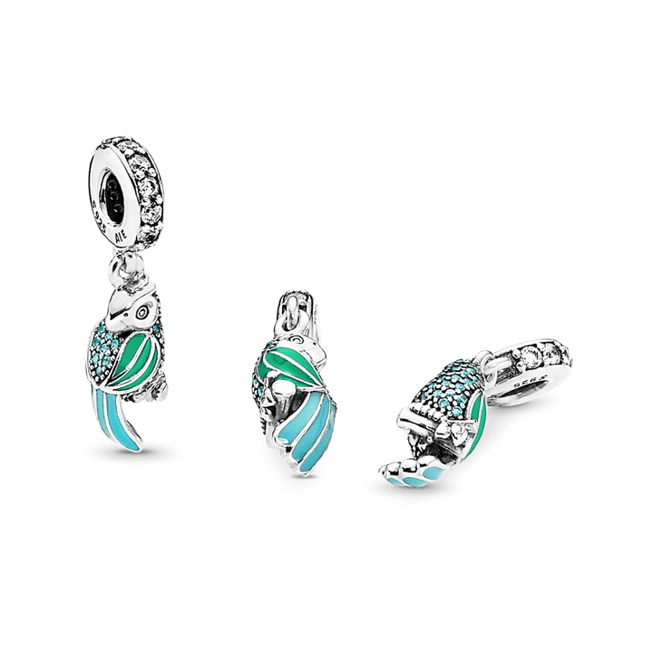 Pandora Pave Parrot Dangle Charm 791903ENMX - View 2