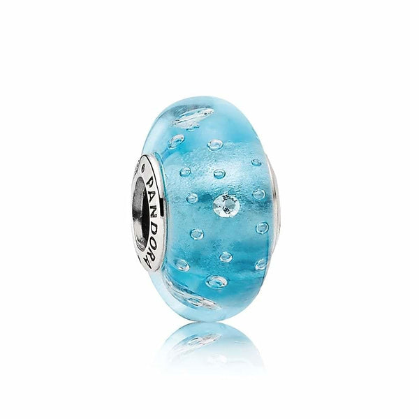 Pandora Blue Fizzle Murano Glass Charm 791618CZ - View 1