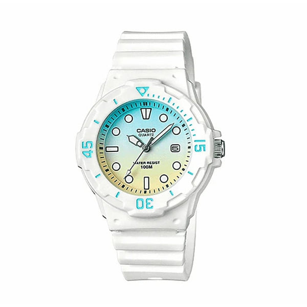 Casio White Dial LRW200H-2E2VDF Resin Strap Watch - View 1