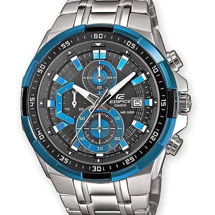 Casio Edifice EFR-539D-1A2VUEF Black and Blue Chronograph Watch - View 1