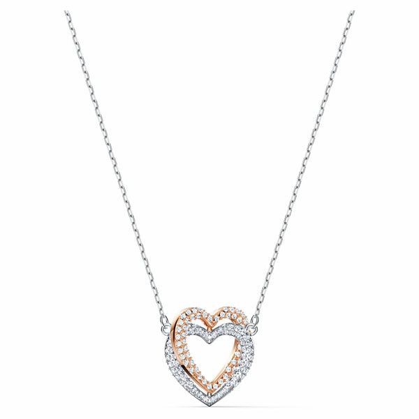 Swarovski Infinity Entwined Heart Necklace - White 5518868 - View 1