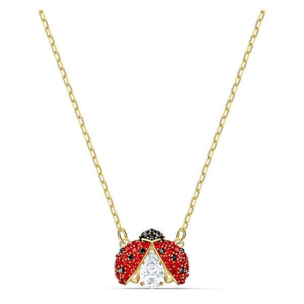 Swarovski Sparkling Dance Ladybug Necklace, Red & Gold-Tone, 5521787 - View 1