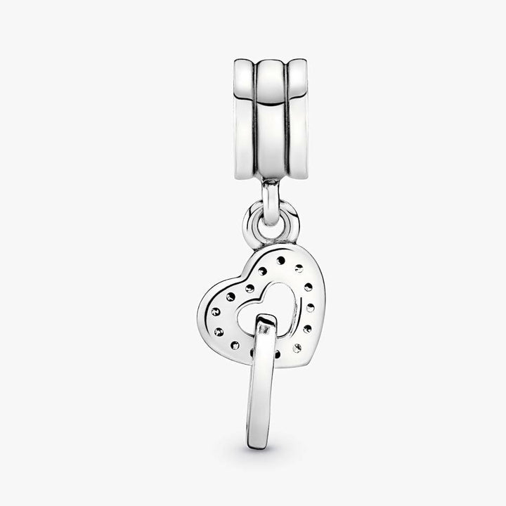 Pandora Interlocking Hearts CZ Pendant 791242CZ - View 3