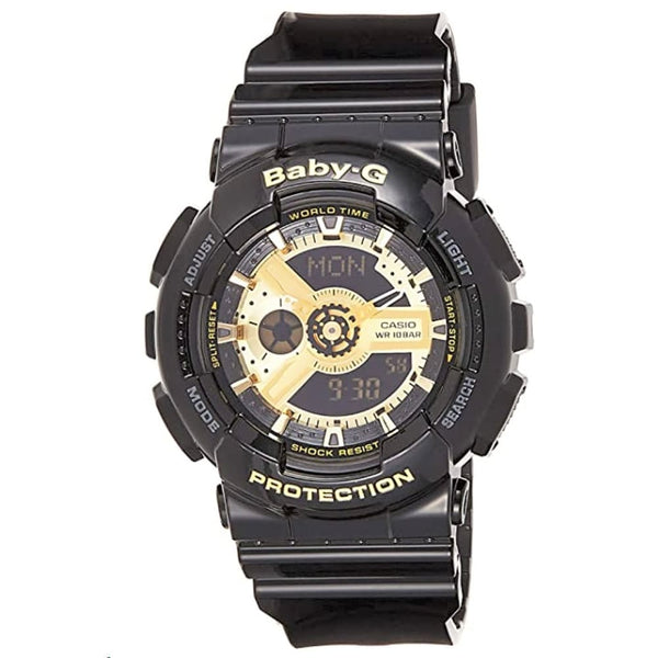 Casio Baby-G BA-110-1ADR Women's Black & Gold Watch - View 1