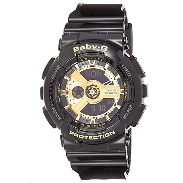 Casio Baby-G BA-110-1ADR Women's Black & Gold Watch - View 1