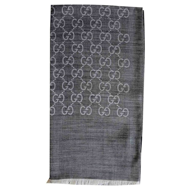 Gucci Grey Wool-Silk Scarf 165904-3G646-1400 - View 2