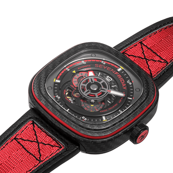 Sevenfriday P3C-04 Red Carbon Edition Timepiece - View 4