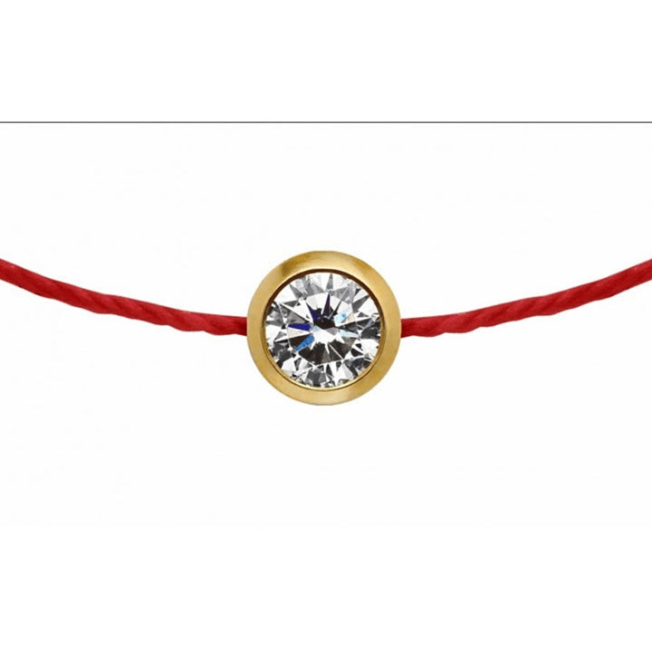 Redline 1 J Diamond String Bracelet in Yellow Gold - View 2