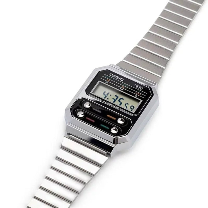 Casio Vintage A100WE-1ADF Silver Digital Watch - View 2
