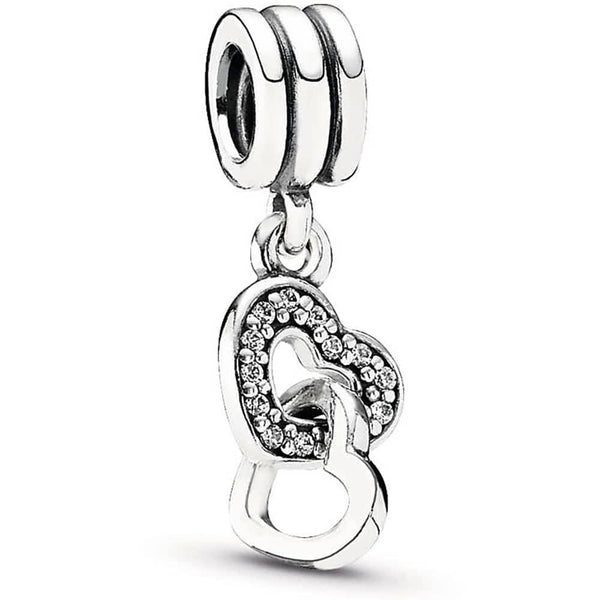 Pandora Interlocking Hearts CZ Pendant 791242CZ - View 1