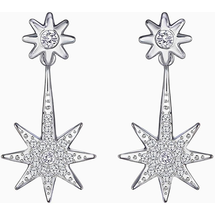 Swarovski Fizzy Earring Jackets: Rhodium & Crystal, Style 5230287 - View 1