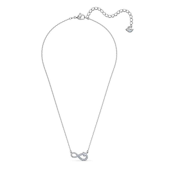 Swarovski Infinity Heart Necklace, Rhodium Plated (Model: 5520576) - View 1