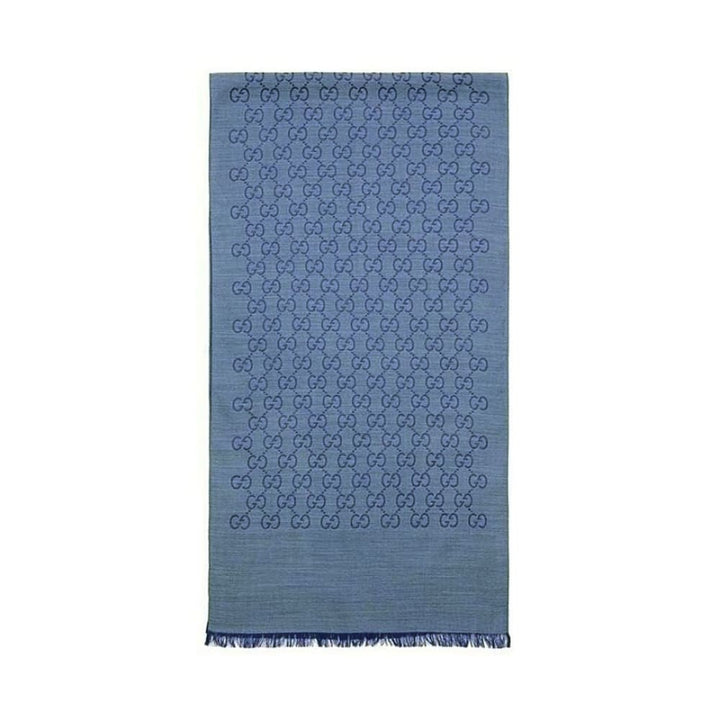 Gucci Nile Sky Blue Wool Silk Scarf - Model 165904-3G646-4769 - View 3