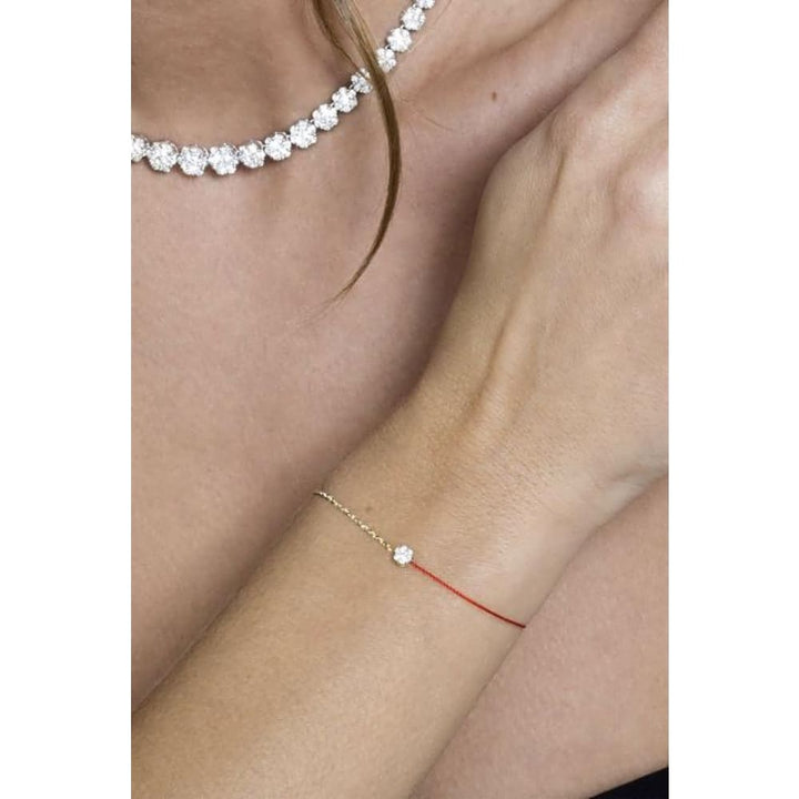 Redline 20H J Illusion Diamond Red Thread Bracelet - View 2