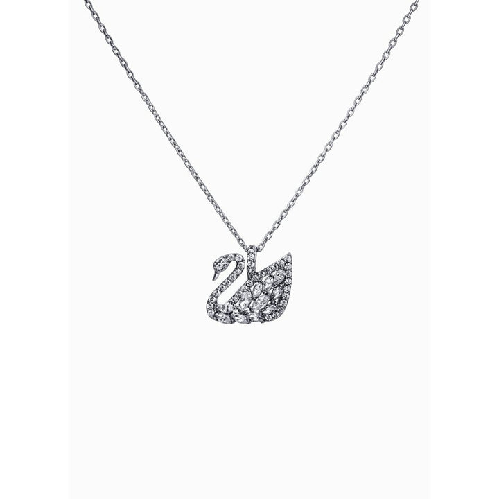 Swarovski Rhodium Plated Iconic Swan Pendant 5296469 - View 2