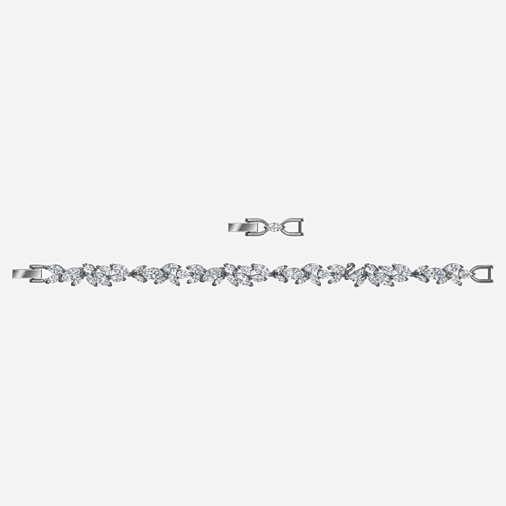 Swarovski Louison Leaf Bracelet - Elegant White Rhodium #5419244 - View 2