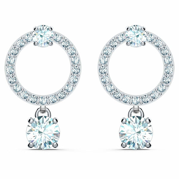 Swarovski Attract Circular Earrings - Sparkling White - View 1