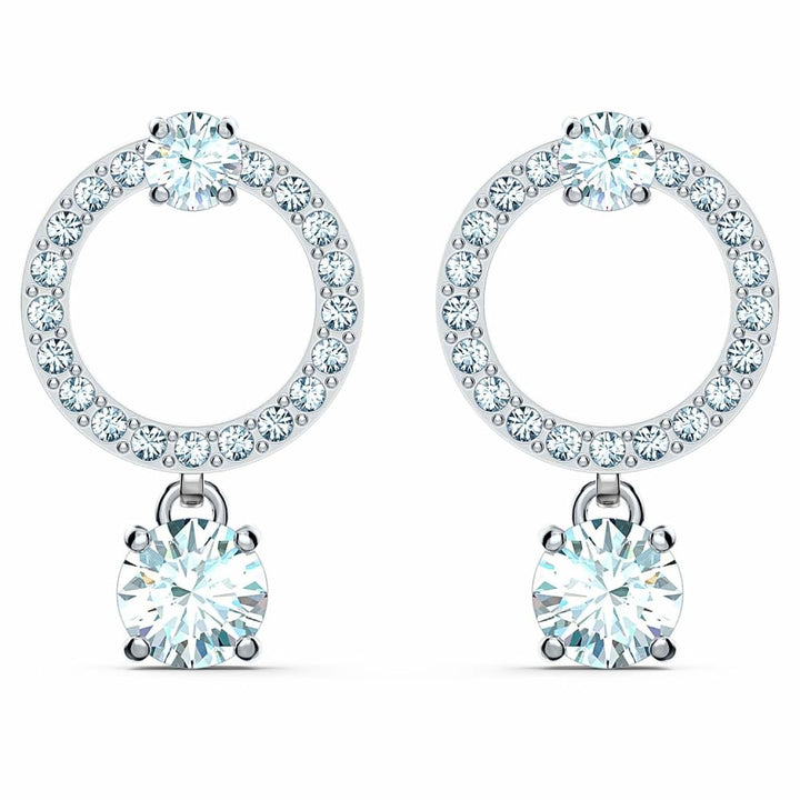 Swarovski Attract Circular Earrings - Sparkling White - View 1